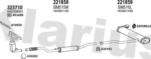 Klarius 620072E - Система випуску ОГ autocars.com.ua