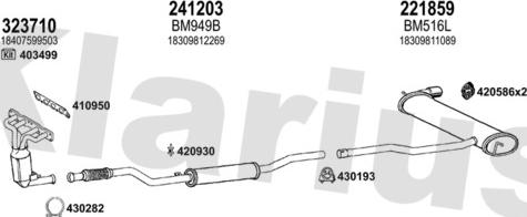 Klarius 620073E - Система випуску ОГ autocars.com.ua