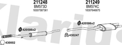 Klarius 620082E - Система випуску ОГ autocars.com.ua