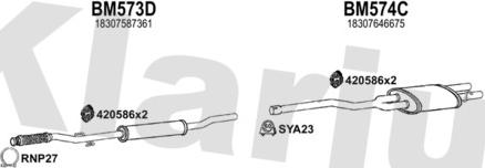 Klarius 620082U - Система випуску ОГ autocars.com.ua