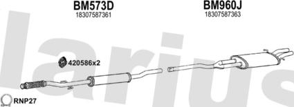 Klarius 620127U - Система випуску ОГ autocars.com.ua