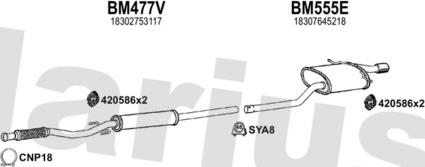 Klarius 620129U - Система випуску ОГ autocars.com.ua