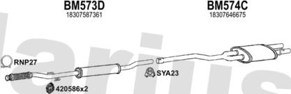 Klarius 620130U - Система випуску ОГ autocars.com.ua