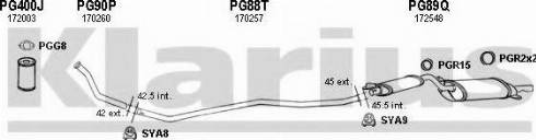 Klarius 630043U - Система випуску ОГ autocars.com.ua