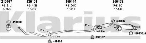 Klarius 630072E - Система випуску ОГ autocars.com.ua