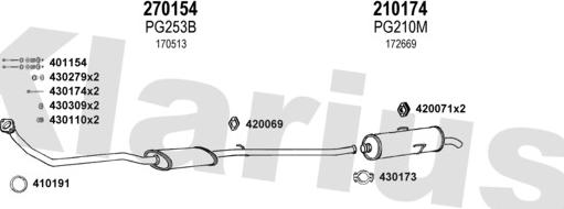 Klarius 630143E - Система випуску ОГ autocars.com.ua
