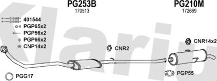 Klarius 630143U - Система випуску ОГ autocars.com.ua