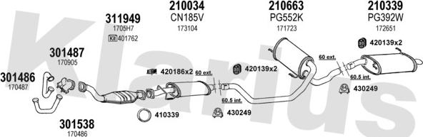 Klarius 630277E - Система випуску ОГ autocars.com.ua