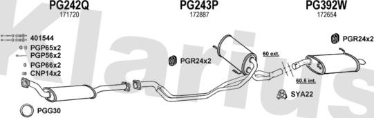 Klarius 630280U - Система випуску ОГ autocars.com.ua