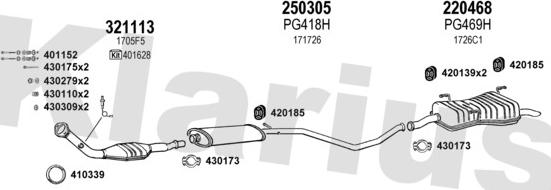 Klarius 630324E - Система випуску ОГ autocars.com.ua