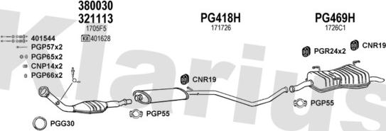 Klarius 630324U - Система випуску ОГ autocars.com.ua