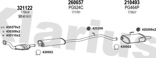 Klarius 630360E - Система випуску ОГ autocars.com.ua