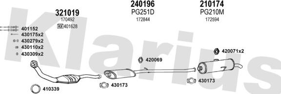 Klarius 630368E - Система випуску ОГ autocars.com.ua