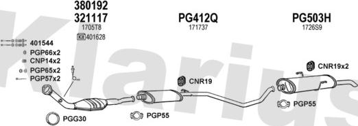 Klarius 630475U - Система випуску ОГ autocars.com.ua