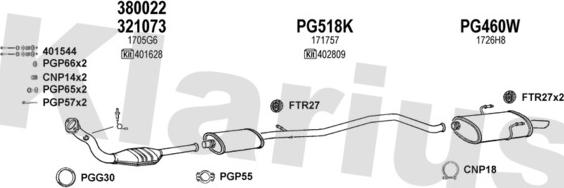 Klarius 630482U - Система выпуска ОГ avtokuzovplus.com.ua