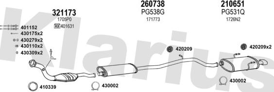 Klarius 630506E - Система випуску ОГ autocars.com.ua