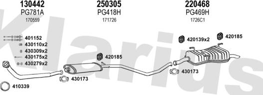 Klarius 630531E - Система випуску ОГ autocars.com.ua