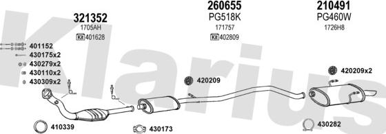 Klarius 630578E - Система випуску ОГ autocars.com.ua