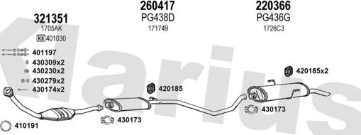 Klarius 630596E - Система випуску ОГ autocars.com.ua