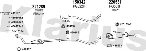 Klarius 630632E - Система випуску ОГ autocars.com.ua