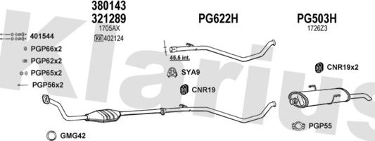 Klarius 630632U - Система випуску ОГ autocars.com.ua