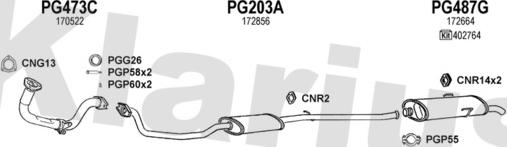 Klarius 630647U - Система випуску ОГ autocars.com.ua