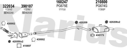 Klarius 630756E - Система выпуска ОГ avtokuzovplus.com.ua