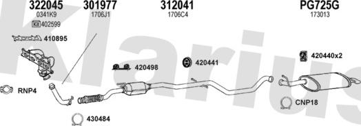 Klarius 630791U - Система випуску ОГ autocars.com.ua