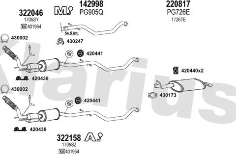 Klarius 630793E - Система випуску ОГ autocars.com.ua