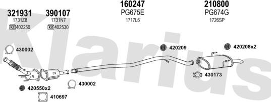 Klarius 630904E - Система выпуска ОГ avtokuzovplus.com.ua