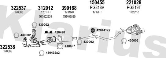 Klarius 631115E - Система выпуска ОГ avtokuzovplus.com.ua