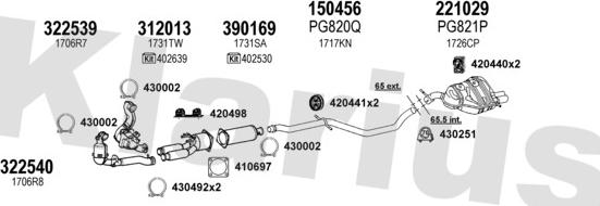 Klarius 631117E - Система выпуска ОГ avtokuzovplus.com.ua