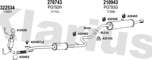 Klarius 631130E - Система выпуска ОГ avtokuzovplus.com.ua