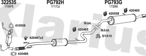 Klarius 631131U - Система выпуска ОГ avtokuzovplus.com.ua