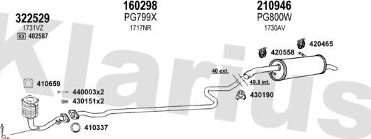 Klarius 631135E - Система випуску ОГ autocars.com.ua
