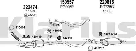 Klarius 631138E - Система випуску ОГ autocars.com.ua