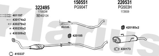 Klarius 631140E - Система випуску ОГ autocars.com.ua