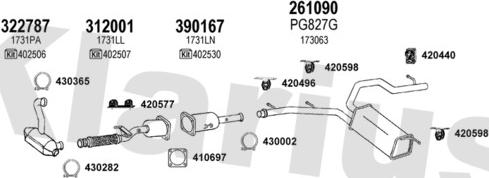 Klarius 631151E - Система випуску ОГ autocars.com.ua