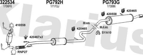 Klarius 631175U - Система випуску ОГ autocars.com.ua