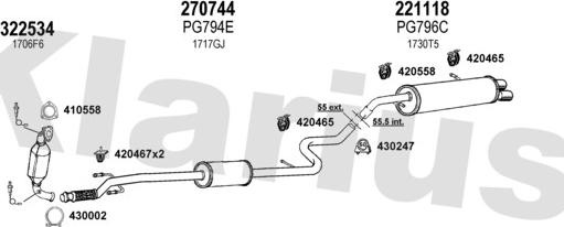 Klarius 631286E - Система випуску ОГ autocars.com.ua