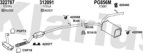 Klarius 631291U - Система випуску ОГ autocars.com.ua
