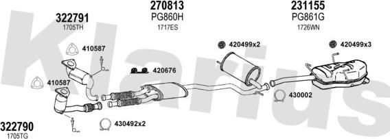 Klarius 631296E - Система выпуска ОГ avtokuzovplus.com.ua