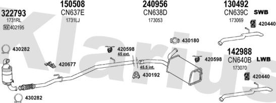 Klarius 631297E - Система випуску ОГ autocars.com.ua