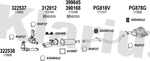 Klarius 631392U - Система випуску ОГ autocars.com.ua