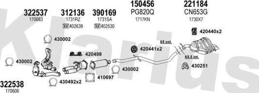 Klarius 631393E - Система випуску ОГ autocars.com.ua