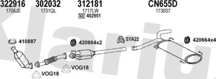 Klarius 631411U - Система випуску ОГ autocars.com.ua