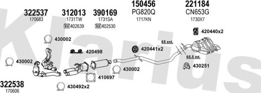 Klarius 631447E - Система випуску ОГ autocars.com.ua