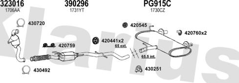 Klarius 631489E - Система випуску ОГ autocars.com.ua