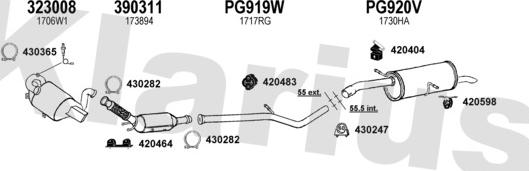 Klarius 631500E - Система випуску ОГ autocars.com.ua