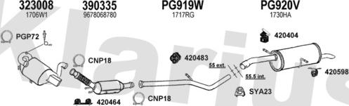 Klarius 631501U - Система випуску ОГ autocars.com.ua